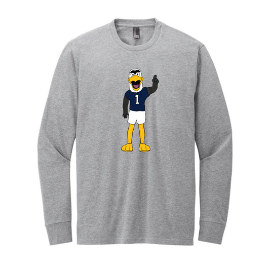 The Full Body Watercolor Gus | Light Heather Grey Long Sleeve