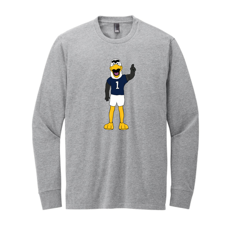 The Full Body Watercolor Gus | Light Heather Grey Long Sleeve