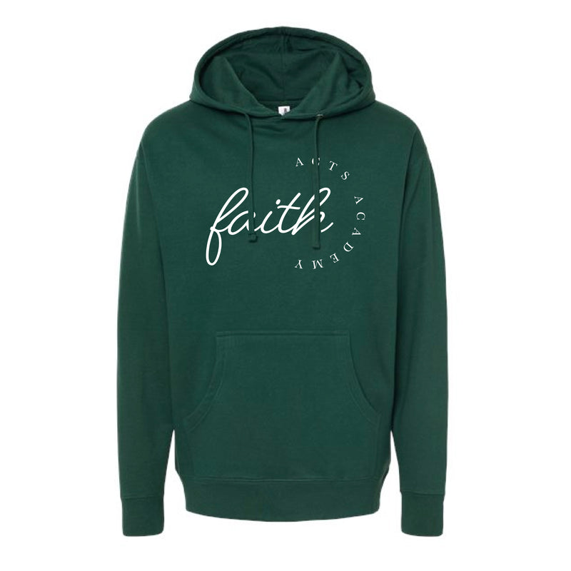 The Faith Script | Forest Green Hooded Sweatshirt