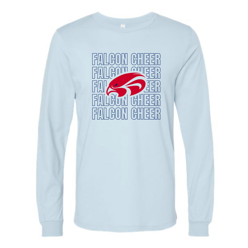 The Falcon Cheer Repeat | Baby Blue Long Sleeve Tee