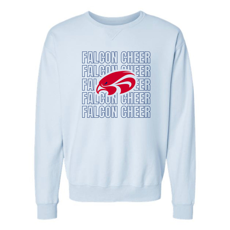 The Falcon Cheer Repeat | Soothing Blue Crewneck