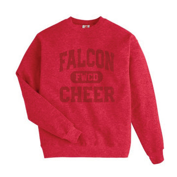 The Falcon Cheer | Adult Heather Red Sweatshirt