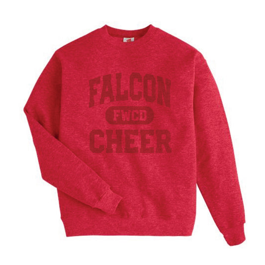 The Falcon Cheer | Adult Heather Red Sweatshirt