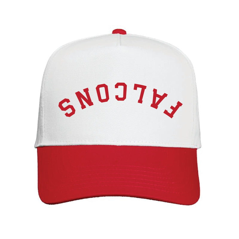 The Falcons Arch | Embroidered White/ Red Cap