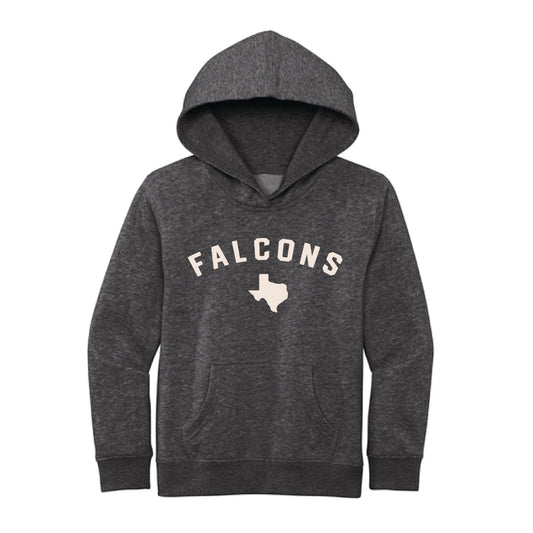 The Falcons Arch | Youth Heathered Charcoal Hoodie