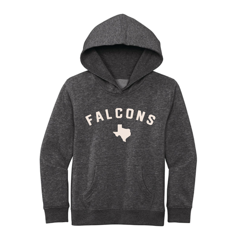 The Falcons Arch | Youth Heathered Charcoal Hoodie