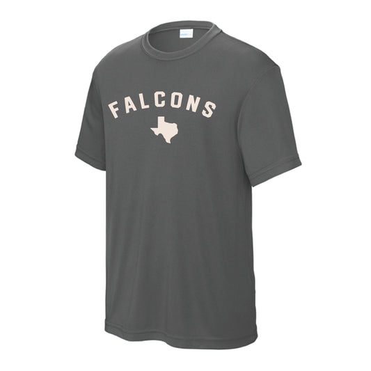 The Falcons Arch | Youth Performance Iron Grey Tee