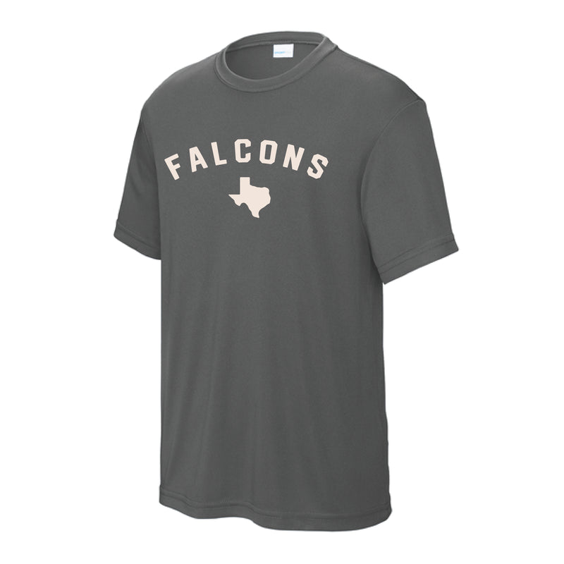 The Falcons Arch | Youth Performance Iron Grey Tee