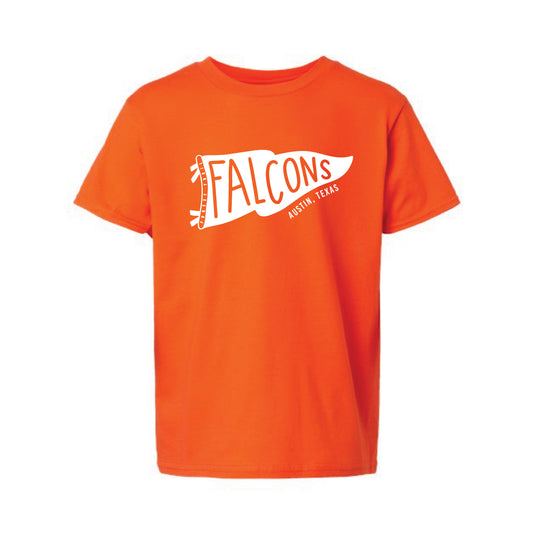 The Falcons Flag | Youth Orange Tee
