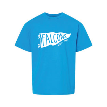 The Falcons Flag | Youth Sapphire Tee
