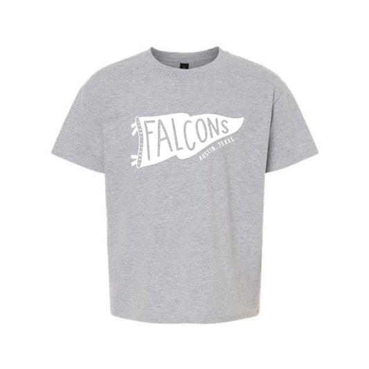 The Falcons Flag | Youth Sport Grey Tee
