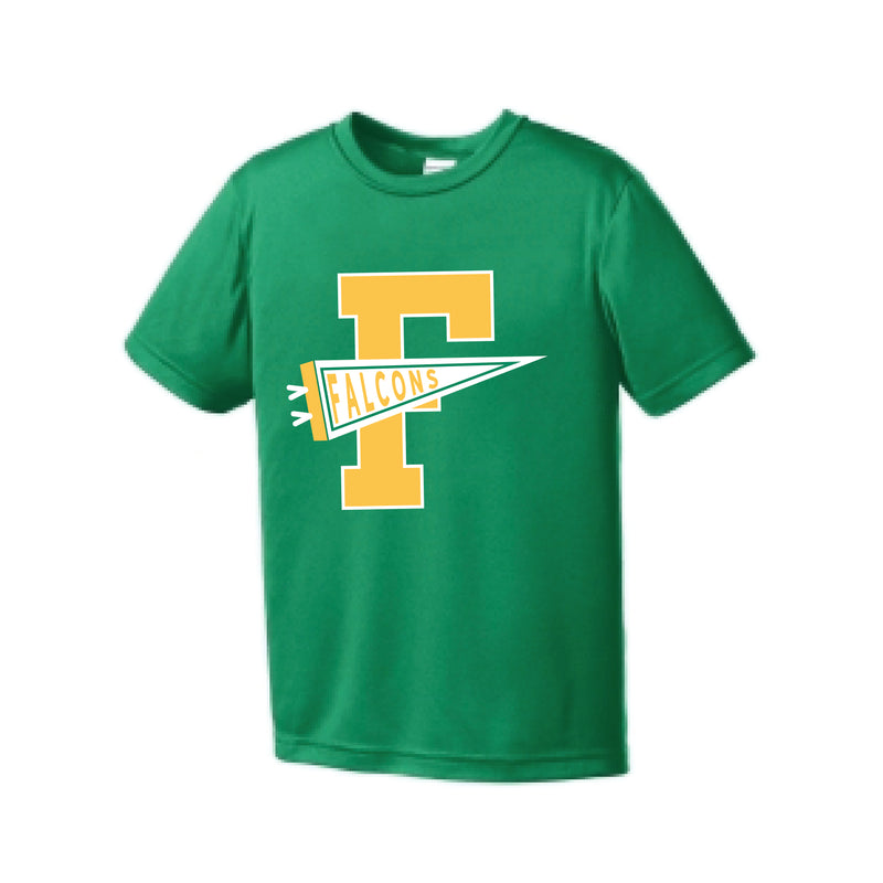 The Forest Trail Pennant | Kelly Green Performance Youth Tee