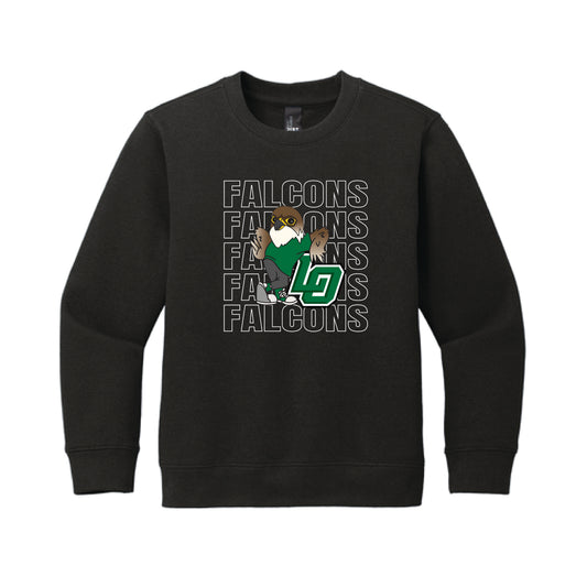The Falcons Repeat | Youth Black Sweatshirt