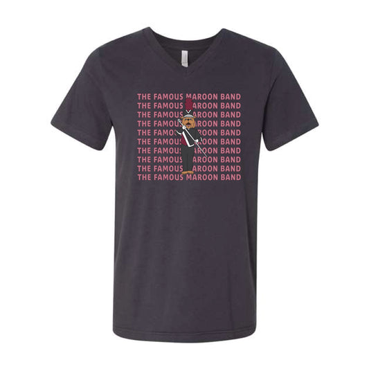 The Famous Maroon Band | Dark Grey V-Neck Tee