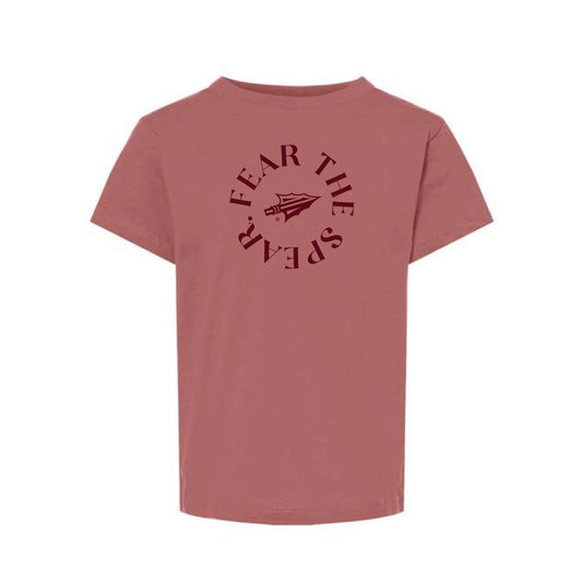 The Fear The Spear Circle | Toddler Heather Mauve Tee