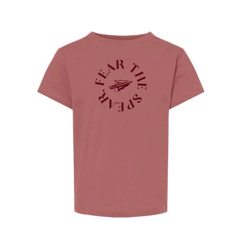 The Fear The Spear Circle | Toddler Heather Mauve Tee