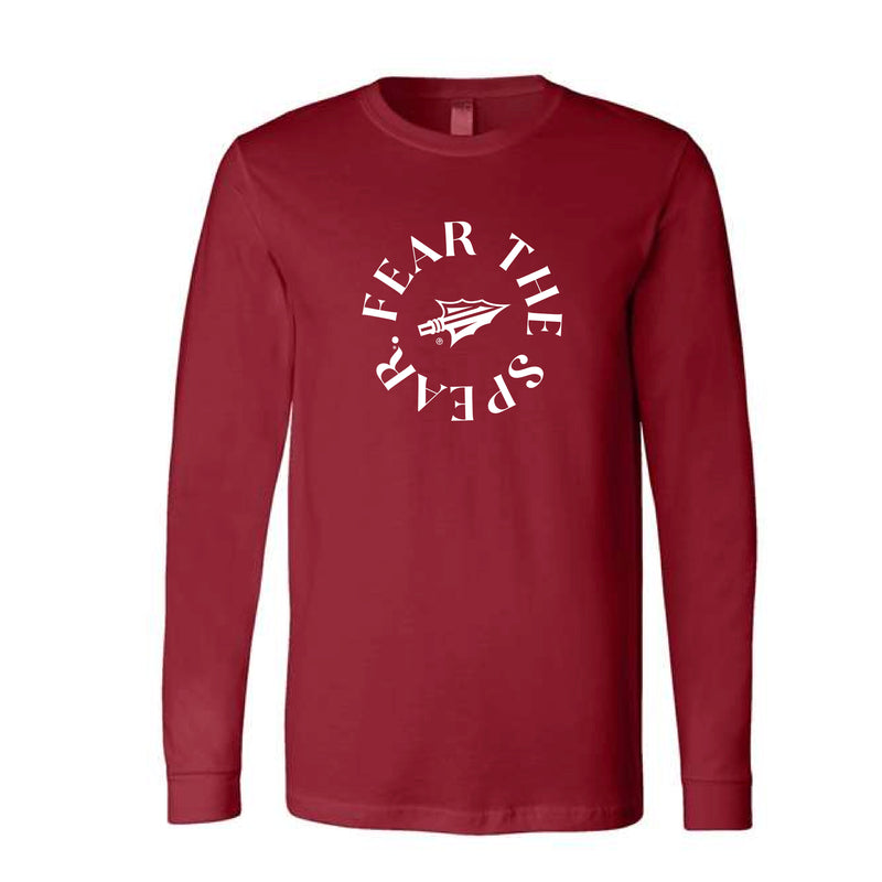 The Fear The Spear Circle | Cardinal Long Sleeve