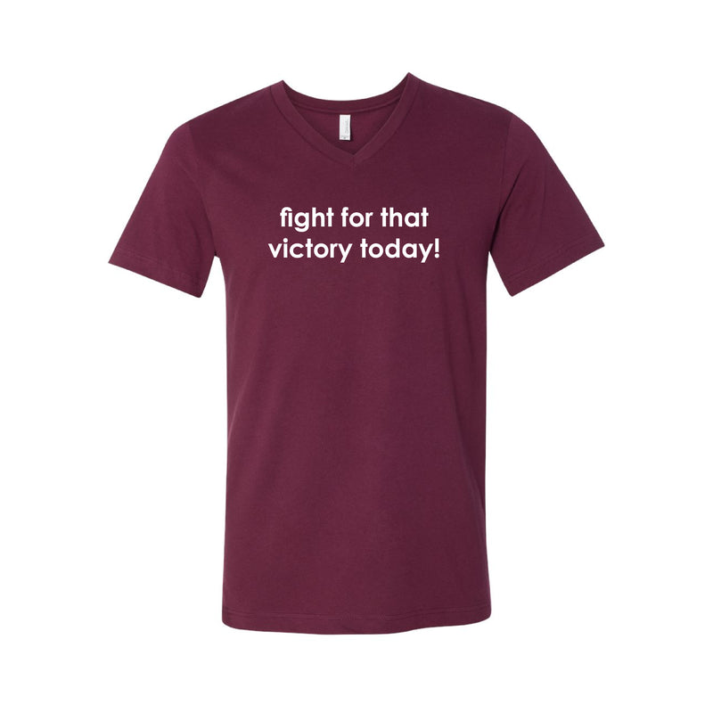 The Fight For That Victory | Maroon V-Neck Tee