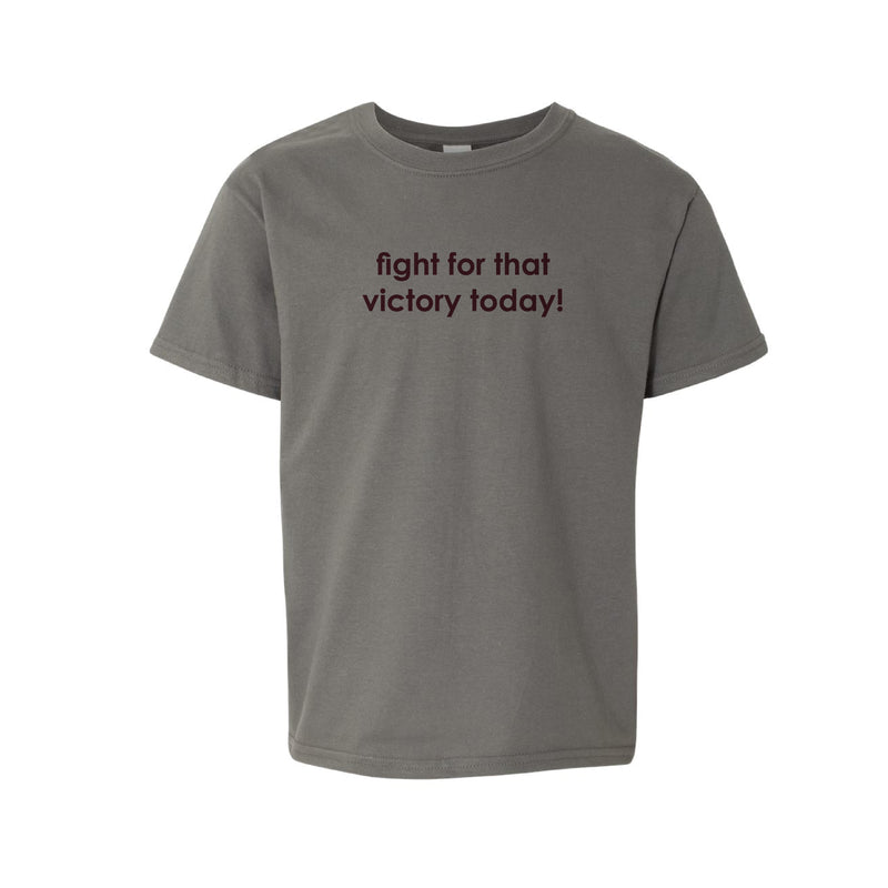 The Fight For That Victory | Youth Charcoal Tee