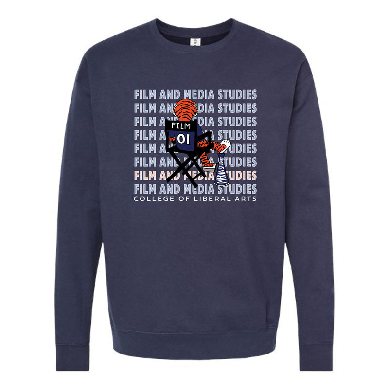 The Film & Media | Navy Oversized Crewneck Sweatshirt