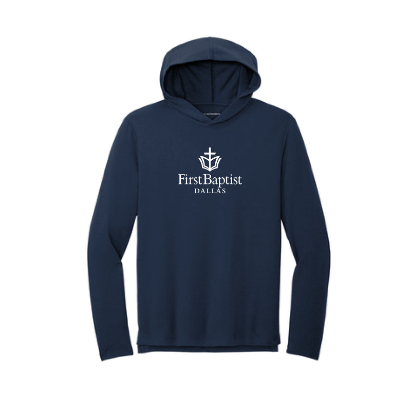 The First Baptist Dallas Logo | River Blue Navy Pullover Hoodie