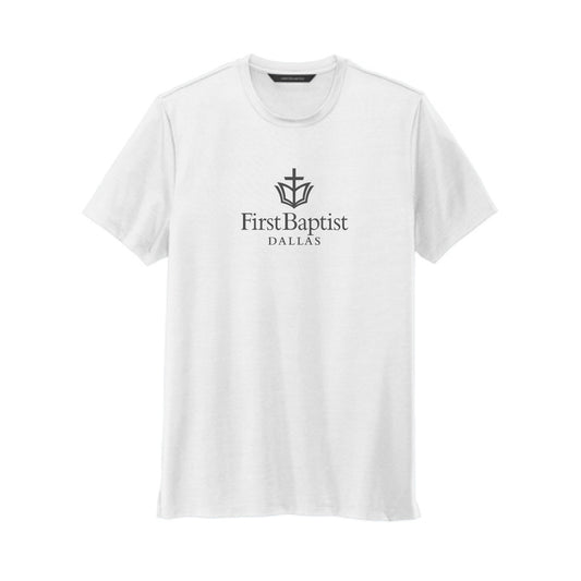 The First Baptist Dallas Logo | White Jersey Crew Tee
