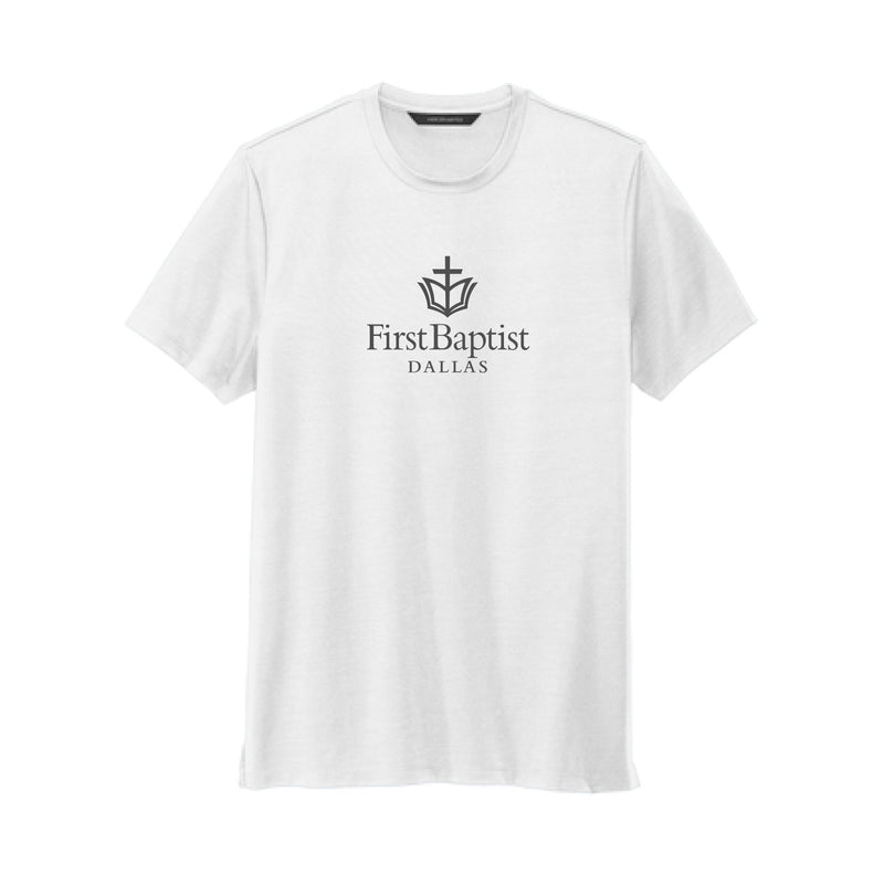 The First Baptist Dallas Logo | White Jersey Crew Tee