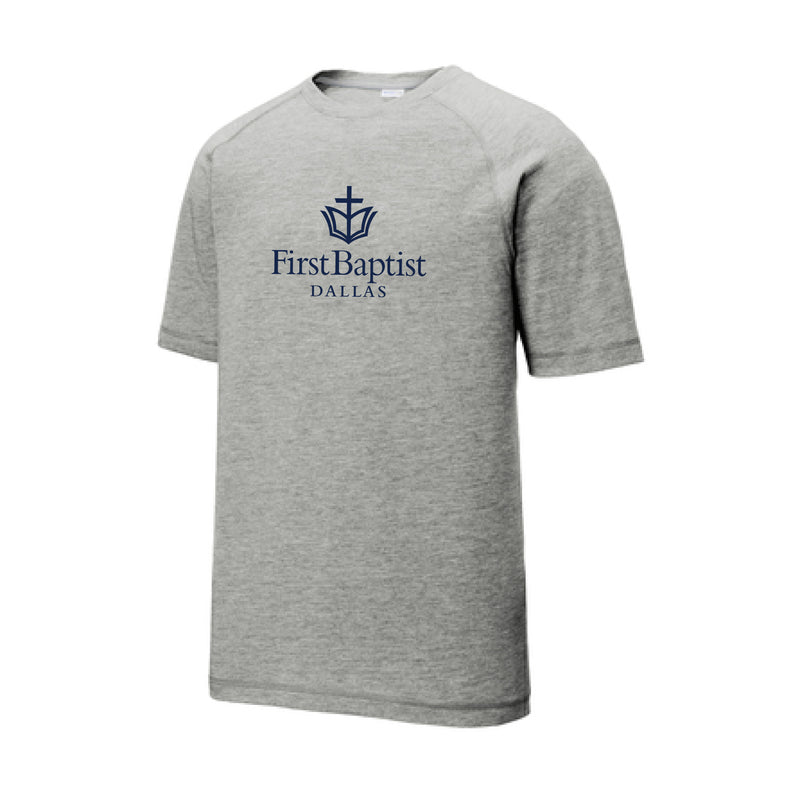 The First Baptist Dallas Logo | Light Grey Heather Tri-Blend Tee