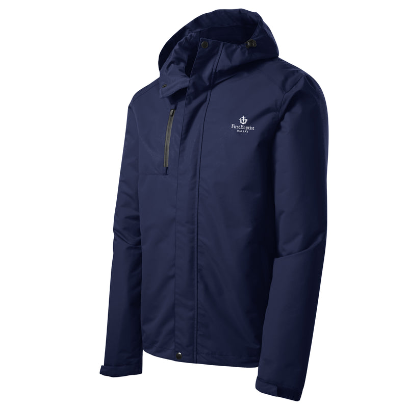 The First Baptist Dallas Logo | Embroidered True Navy All-Conditions Jacket