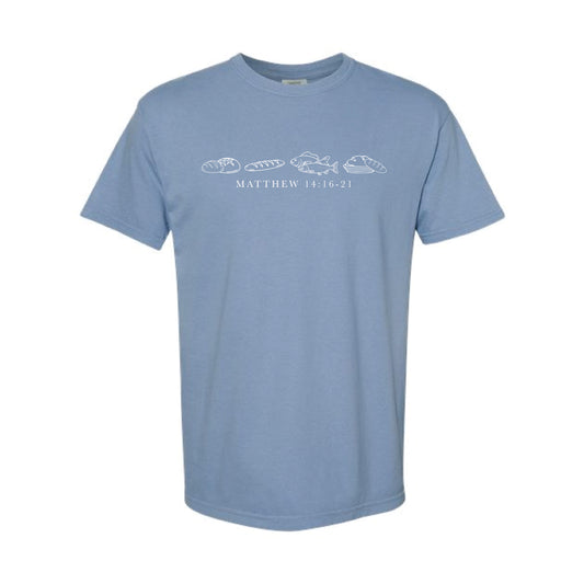 The Fish and Loaves | Adult Washed Denim Tee