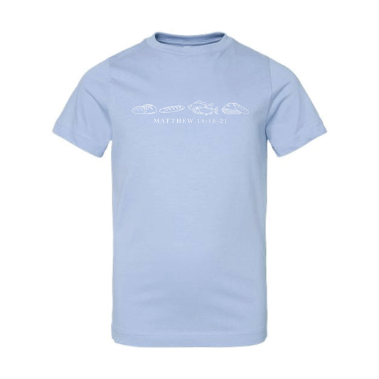The Fish and Loaves | Youth Light Blue Tee