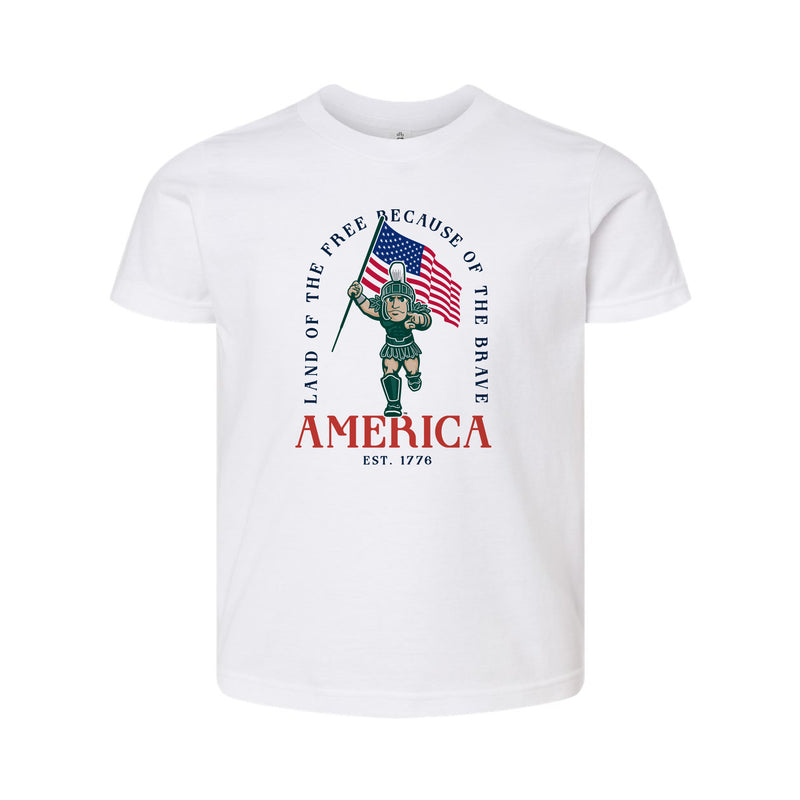 The Flag Sparty | Youth White Tee
