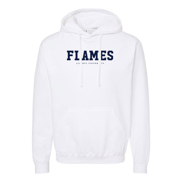 The Flames Block | White Hoodie