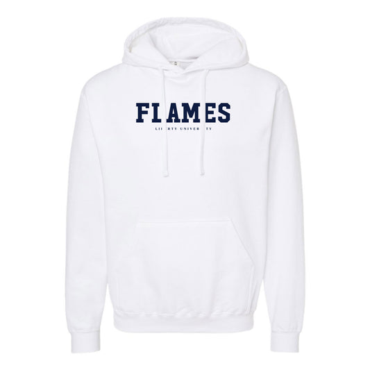 The Flames Block | White Hoodie