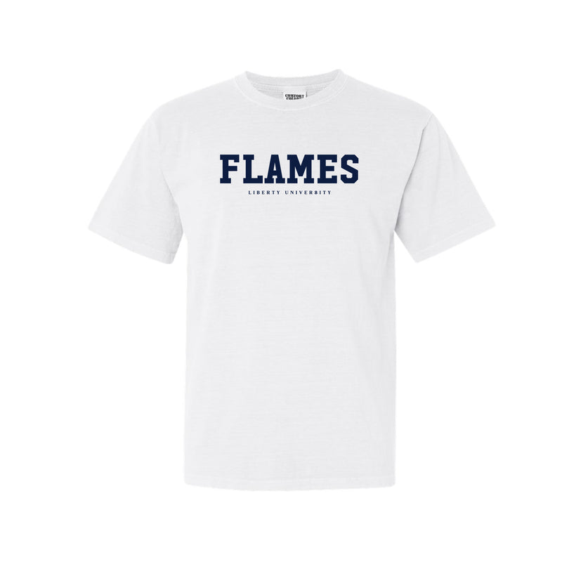 The Flames Block | White Tee