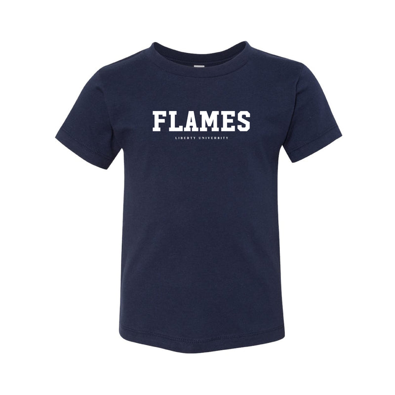 The Flames Block | Toddler Navy Tee