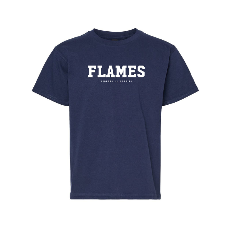 The Flames Block | Youth Navy Tee