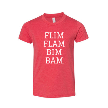 The Flim Flam Bim Bam | Youth Heather Red Tee