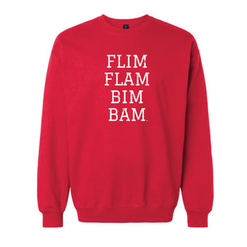 The Flim Flam Bim Bam | Adult Red Sweatshirt