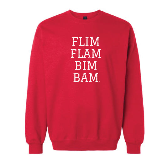 The Flim Flam Bim Bam | Adult Red Sweatshirt