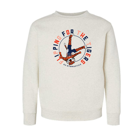 The Flipping for the Tigers | Youth Natural Heather Sweatshirt