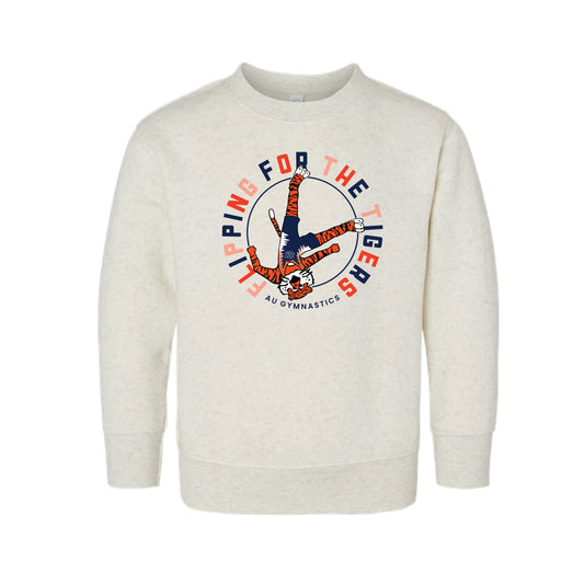 The Flipping for the Tigers | Toddler Natural Heather Sweatshirt