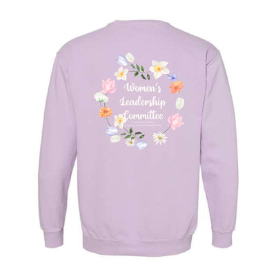 The Flower Wreath 1 | Orchid Crewneck