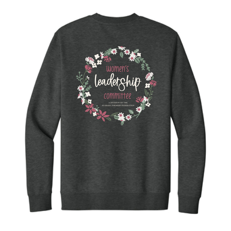 The Flower Wreath 2 | Heathered Charcoal Crewneck