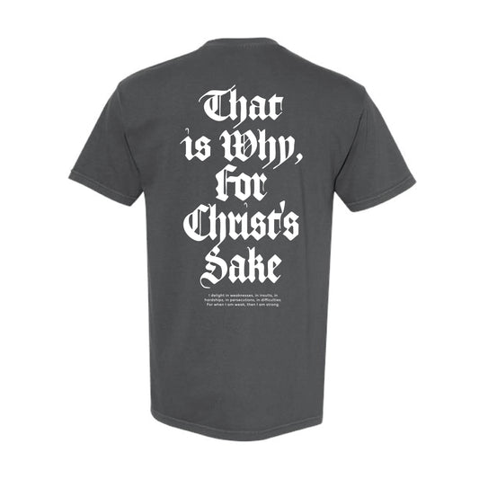 The For Christ's Sake | Adult Pepper Tee