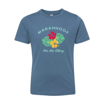 The For His Glory Luau | Youth Blue Jean Tee