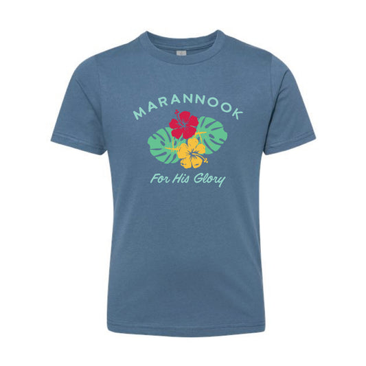 The For His Glory Luau | Youth Blue Jean Tee