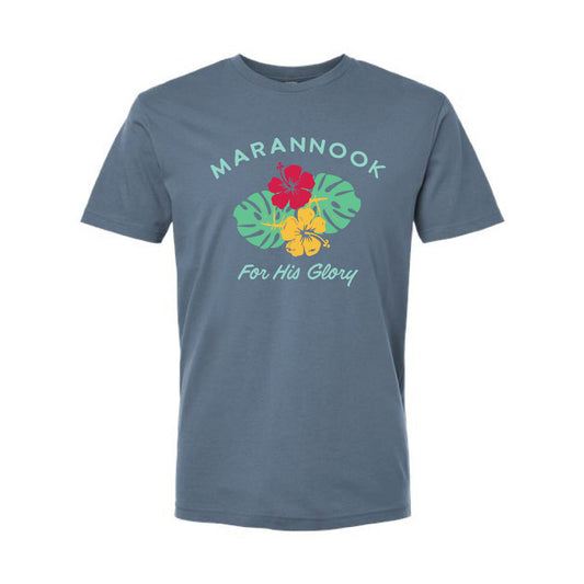 The For His Glory Luau | Adult Blue Jean Tee