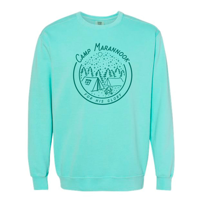 The For His Glory Scenic Circle | Chalky Mint Crewneck Sweatshirt