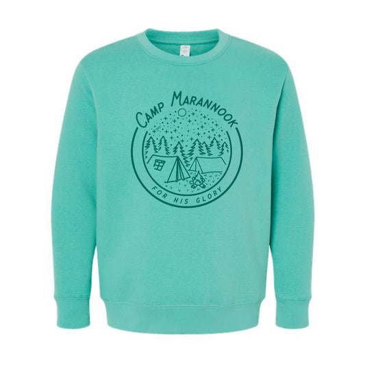 The For His Glory Scenic Circle | Saltwater Crewneck Youth Sweatshirt